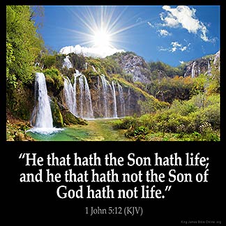 1-John_5-12: He that hath the Son hath life; and he that hath not the Son of God hath not life